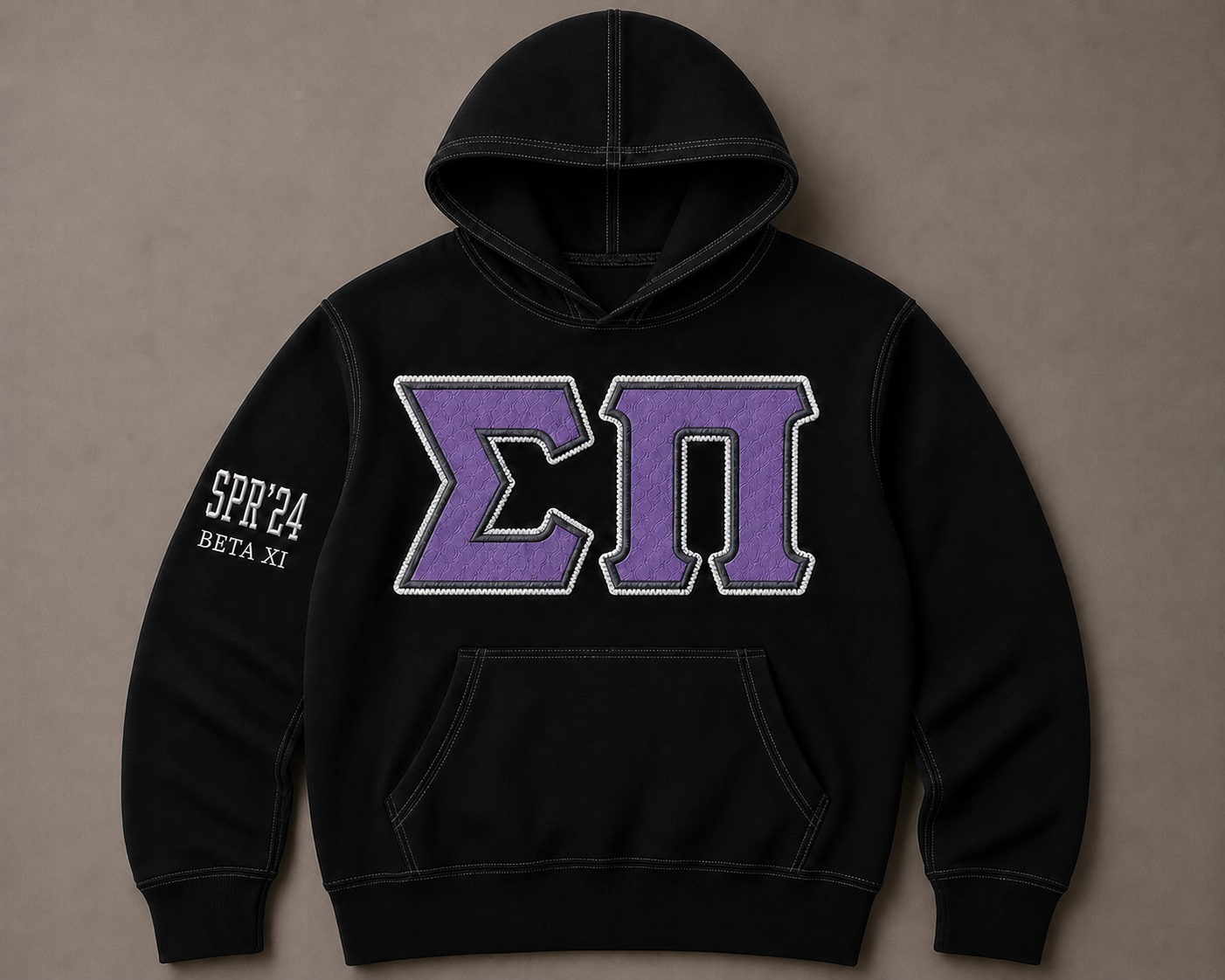 Premium Greek letter hoodie